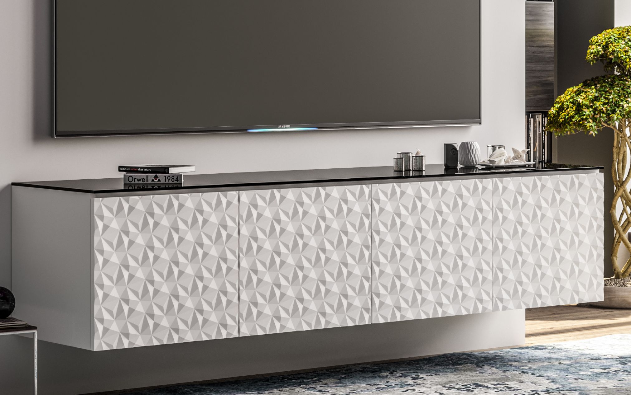 Diamond weiss Sideboard Holz in Form