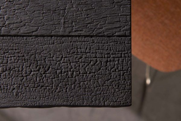 Burned Wood Tischplatte Holz in Form Shou sugi ban